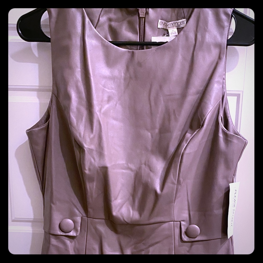 Eva Mendes Leather Mid dress New York and Company